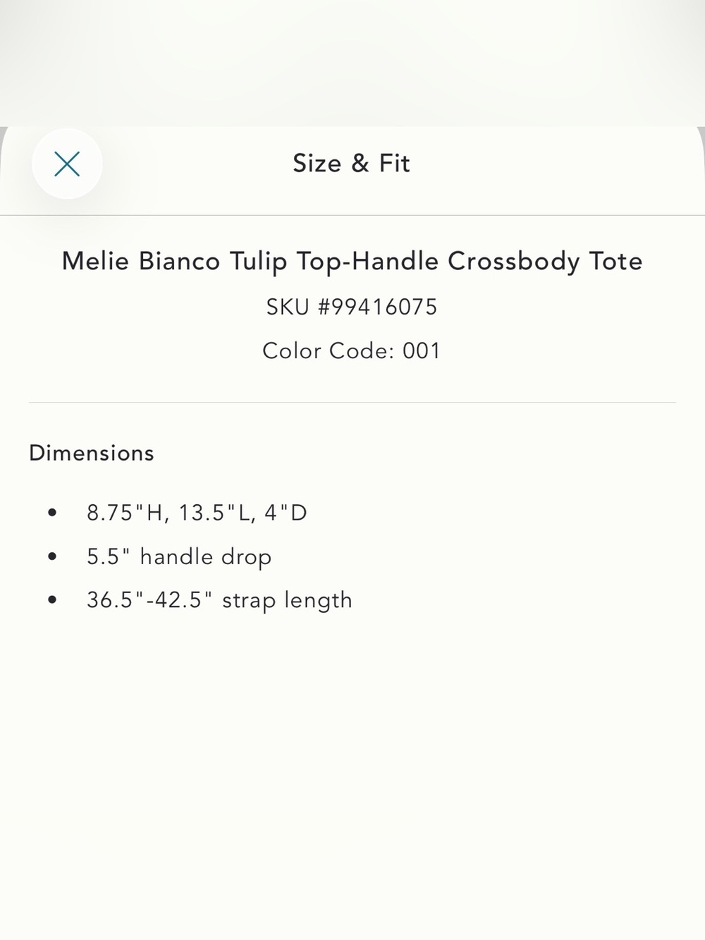 NWT new melie bianco Anthropologie tulip handle crossbody tote bag + Pouch black - Picture 10 of 15